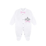 Newborn Baby 3-Piece Cotton Jeweled Layette Set