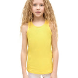 Girls' Soft Solid Cotton Blend Racerback Tank Top / 8 to 10 Years