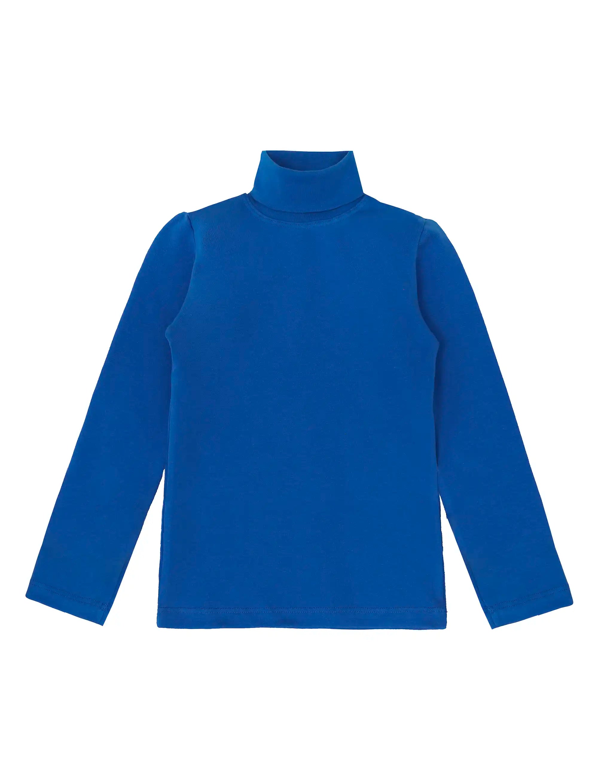 Girls' Basic Long Sleeve Turtleneck Cotton T-Shirt