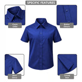 Lilax Boys Classic Short Sleeve Button Down Casual Solid Dress Shirt