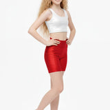 Lilax Girls Athletic Shorts with Pocket High Waisted Biker Shorts for Dance Yoga Gymnastics