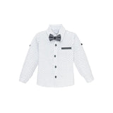 Boys Cotton Patterned Suspender Pant Set
