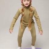 Girls' Basic Long Sleeve Turtleneck Cotton T-Shirt
