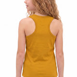 Girls' Soft Solid Cotton Blend Racerback Tank Top