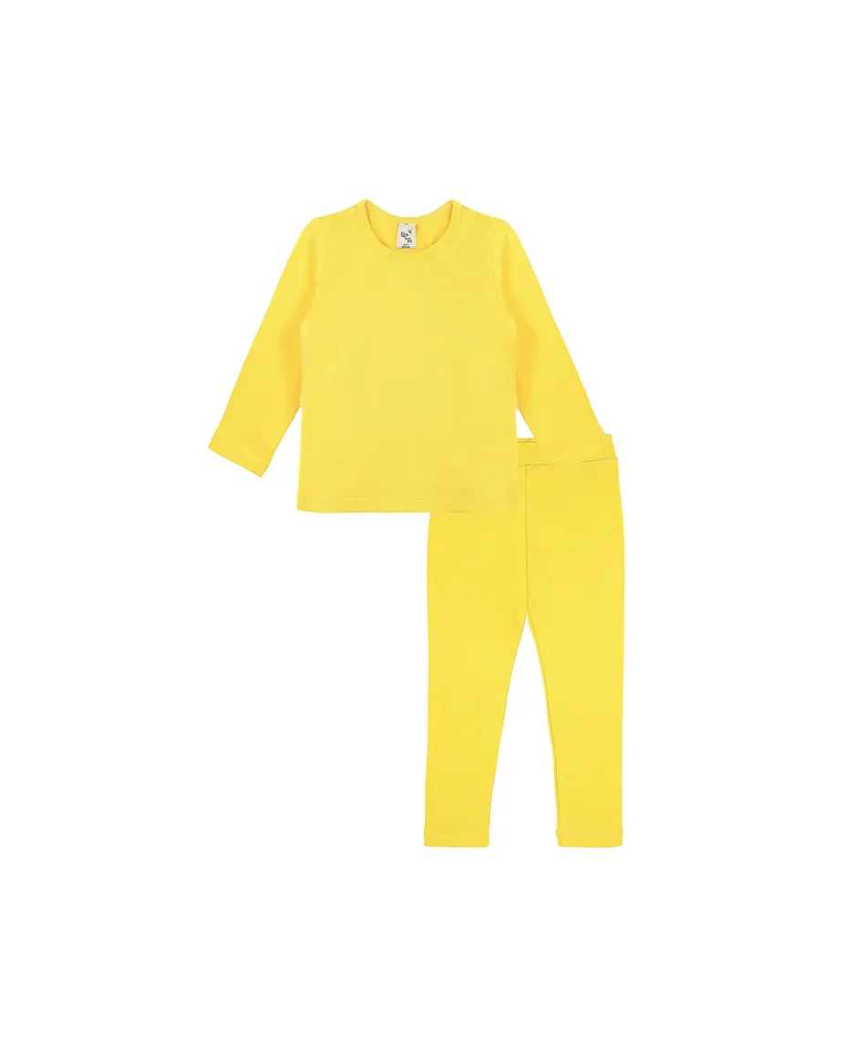 Big Girls Cotton Crewneck Basic T-Shirt & Leggings Set