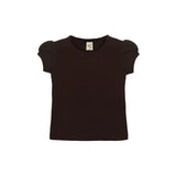 Girls' Basic Short Puff Sleeve Cotton T-Shirt and Leggings Set