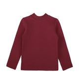 Toddler Cotton Long Sleeve Basic Mock-Neck T-Shirt