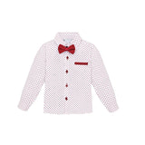 Boys Cotton Patterned Suspender Pant Set