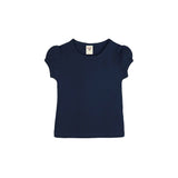 Girls' Basic Short Puff Sleeve Cotton T-Shirt and Leggings Set