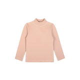 Big Girls Cotton Basic Mock-Neck Shirt & Leggings Set