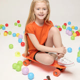 Girls' Basic Cotton T-Shirt  Short Puff Sleeve Crewneck / Toddler