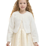 Girls Cozy Long Sleeve Crew Neck Dress Coat