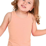 Girls' Soft Solid Cotton Blend Racerback Tank Top