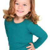 Little Girls Cotton Long Sleeve Basic Crewneck T-Shirt