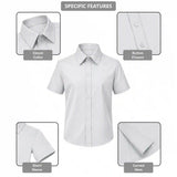 Lilax Boys Classic Short Sleeve Button Down Casual Solid Dress Shirt
