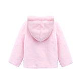 Girl Button Down Hooded Cardigan Jacket