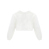 Baby Flower Detailed Buttoned Bolero Cardigan