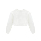 Baby Flower Detailed Buttoned Bolero Cardigan