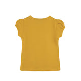 Baby Cotton Puff Sleeve Basic Crewneck T-Shirt