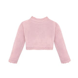 Little Girls' Knit Long Sleeve Button Closure Bolero Cardigan Shrug