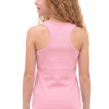 Girls' Soft Solid Cotton Blend Racerback Tank Top