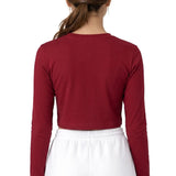 Lilax Girls' Long Sleeve Crop Top – Soft Cotton, 4-Way Stretch, Breathable Everyday Tee