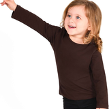 Baby Cotton Long Sleeve Basic Crewneck T-Shirt