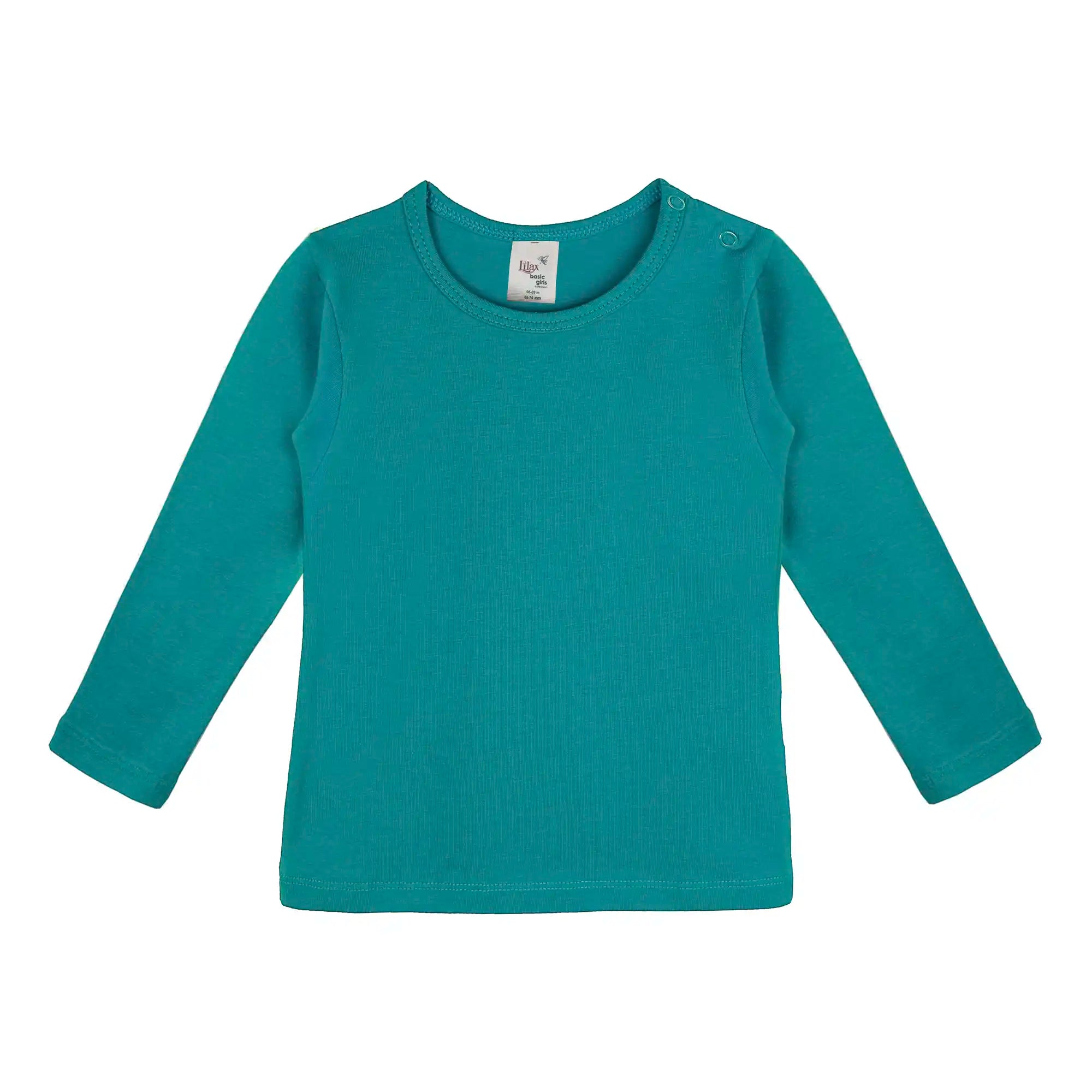 Baby Girls' Basic Long Sleeve Round Neck T-Shirt
