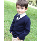 V-Neck Cardigan Sweater for Boys - Featuring Button Closure, Toddler to Youth