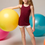 Girls' Soft Solid Cotton Blend Racerback Tank Top