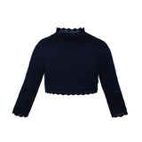Girls' Bolero Cardigan Shrug Knit Long Sleeve Button Closure