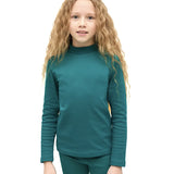 Toddler Cotton Long Sleeve Basic Mock-Neck T-Shirt