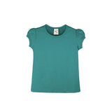 Little Girls Cotton Basic Puff Sleeve T-Shirt & Leggings Set