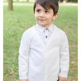 V-Neck Cardigan Sweater for Boys - Featuring Button Closure, Toddler to Youth