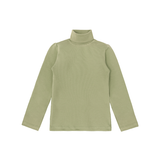 Little Girls Cotton Basic Turtleneck Shirt & Leggings Set