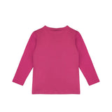 Little Girls Cotton Long Sleeve Basic Crewneck T-Shirt