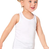 Girls' Soft Solid Cotton Blend Racerback Tank Top