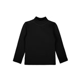 Big Girls Cotton Basic Mock-Neck Shirt & Leggings Set