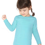 Little Girls Cotton Long Sleeve Basic Crewneck T-Shirt