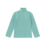Little Girls Cotton Basic Turtleneck Shirt & Leggings Set