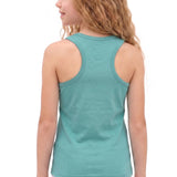Girls' Soft Solid Cotton Blend Racerback Tank Top