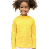 Toddler Cotton Long Sleeve Basic Mock-Neck T-Shirt