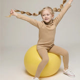 Little Girls Cotton Long Sleeve Basic Turtleneck T-Shirt