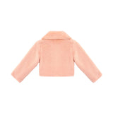 Girls Buttoned Oversize Collared Bolero Shrug