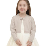 Little Girls' Long Sleeve Bowknot Closure Bolero Cardigan