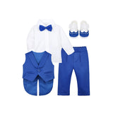 Newborn 4-Piece Tuxedo Suit Set