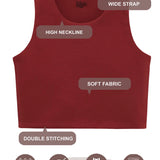 Girls' Double Lined Sleeveless Basic Crop Tank Top