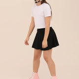 Girls Short Sleeve Crewneck Crop Top Tee