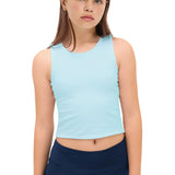 Girls' Double Lined Sleeveless Basic Crop Tank Top