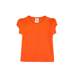 Girls' Basic Short Puff Sleeve Cotton T-Shirt and Leggings Set